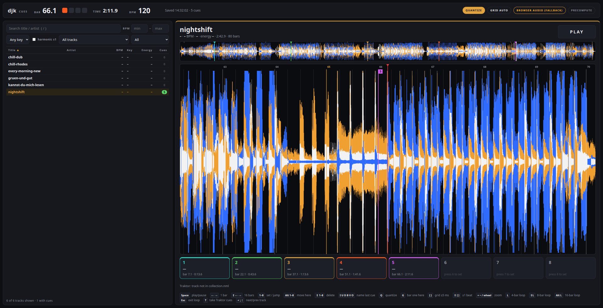 Cue tool of cypher-dj